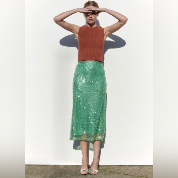 Zara sequin pencil skirt - Picture 7 of 10